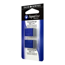 Daler Rowney Aquafine 1/2 Tablet Suluboya 2'li Set ULTRAMARINE BLUE LIGHT/ULTRAMARINE BLUE - Daler Rowney