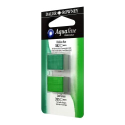 Daler Rowney Aquafine 1/2 Tablet Suluboya 2'li Set VIRIDIAN HUE/LEAF GREEN - Daler Rowney