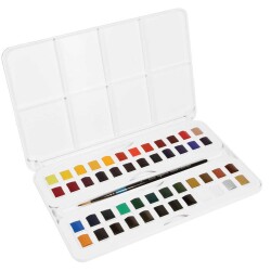 Daler Rowney Aquafine 1/2 Tablet Sulu Boya 48 Renk Studio Set - Daler Rowney