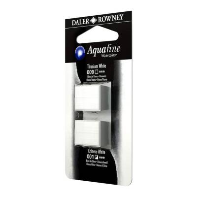 Daler Rowney Aquafine 1/2 Tablet Suluboya 2'li Set TITANIUM WHITE/CHINESE WHITE - 1