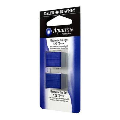 Daler Rowney Aquafine 1/2 Tablet Suluboya 2'li Set ULTRAMARINE BLUE LIGHT/ULTRAMARINE BLUE - 1