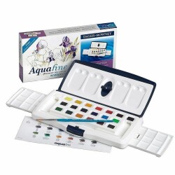 Daler Rowney Aquafine Suluboya 18+2 Renk Tüp ve 1/2 Tablet Set - Daler Rowney