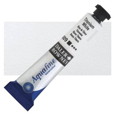 Daler Rowney Aquafine Tüp Suluboya 8 ml 009 TITANIUM WHITE - 1