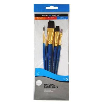 Daler Rowney Natural Camel Hair 5'li Fırça Seti - 1