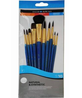 Daler Rowney Natural&Synthetic 10'lu Fırça Seti - 1