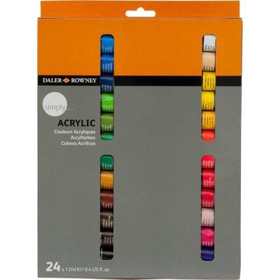 Daler-Rowney Simply Akrilik Boya 24 Renk x 12 ml. - 1