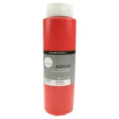 Daler Rowney Simply Akrilik Boya 750 ml. Brilliant Red - 1