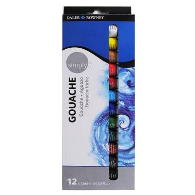 Daler-Rowney Simply Guaj Boya 12 Renk x 12 ml. - 1