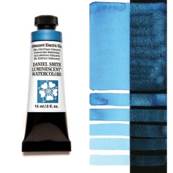 Daniel Smith Extra Fine Tüp Suluboya 15 ml Seri 1 Iridescent Electric Blue (Luminescent) - 1