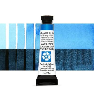 Daniel Smith Extra Fine Tüp Suluboya 5 ml Seri 1 Iridescent Electric Blue (Luminescent) - 1