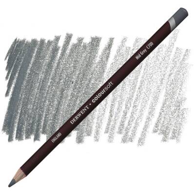 Derwent Coloursoft Pencil Yumuşak Kuruboya Kalemi C700 Mid Grey - 1