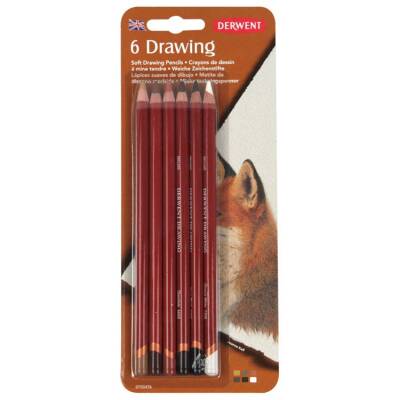 Derwent Drawing Pencils Renkli Çizim Kalemi Seti 6'lı Blister - 1