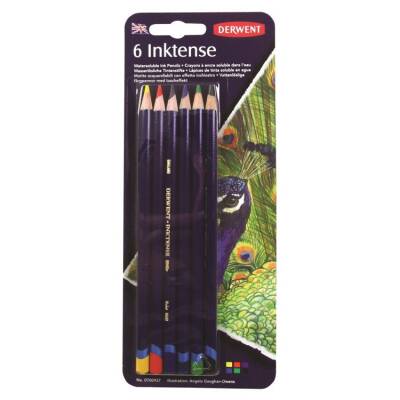 Derwent Inktense Mürekkep Etkili Aquarel Boya Kalemi 6'lı Blister - 1