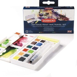 Derwent Inktense Mürekkep Etkili Sulu Boya Seti 12 Renk - 1