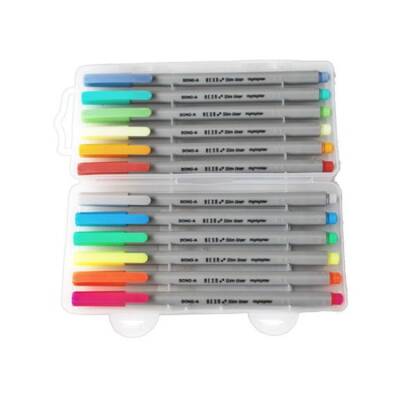 Dong-a Hexa Slim Liner Fosforlu Kalem 12'li Set - 1