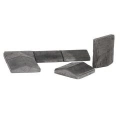 Duvar Üstü ve Köşe Taşı Gri 1:12 2.5x1x1.2 cm 24'lü Paket - 1