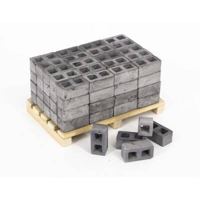 Düz Çimento Blok Gri 1:24 1.9x0.8x0.8 cm 50'li Paket - 1