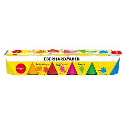 Eberhard Faber School Tempera Guaj Boya 6 Renk x 25 ml NEON - 1