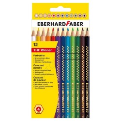Eberhard Faber THE Winner Kalın Altıgen Kuru Boya 12 Renk 4mm Mine - 1