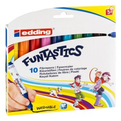 Edding 14 Funtastics Kalın Uçlu Keçeli Kalem 10 Renk - 1
