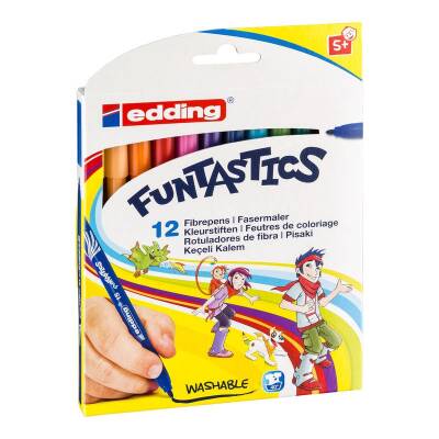 Edding 15 Funtastics İnce Keçeli Kalem 12 Renk - 1