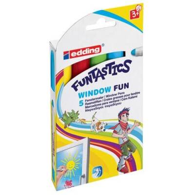 Edding 16 Funtastics Window Fun Cam Boyama Kalemi 5 RENK SET - 1