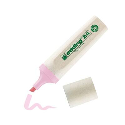 Edding 24 Ecoline Fosforlu İşaretleme Kalemi Pastel Pembe - 1
