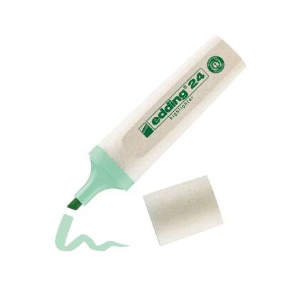 Edding 24 Ecoline Fosforlu İşaretleme Kalemi Pastel Yeşil - 1