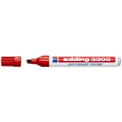 Edding 3300 Kesik Uçlu Permanent Kalem 5 mm Kırmızı - Edding