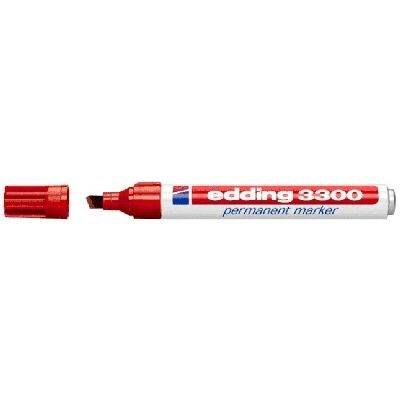 Edding 3300 Kesik Uçlu Permanent Kalem 5 mm Kırmızı - 1