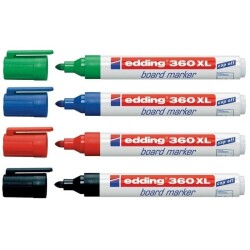 Edding 360 XL Board Marker Yazı Tahtası Kalemi 4'lü Karışık Renk - 1