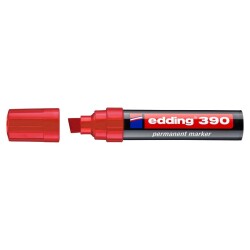 Edding 390 Permanent Markör 12 mm Kesik Uç KIRMIZI - 1