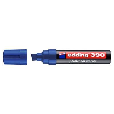 Edding 390 Permanent Markör 12 mm Kesik Uç MAVİ - 1