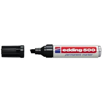 Edding 500 Kesik Uçlu Permanent Markör 7 mm. Siyah - 1