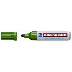 Edding 500 Kesik Uçlu Permanent Markör 7 mm. Yeşil - 1