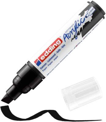 Edding 5000 Akrilik Boyama Markörü 5-10 mm Kesik Uç SİYAH - 1