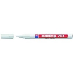 Edding 751 Çok Amaçlı Örtücü Boyama Dekorasyon Markörü 1-2 mm BEYAZ - 1