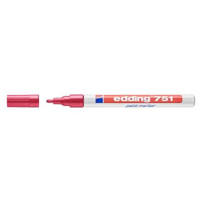 Edding 751 Çok Amaçlı Örtücü Boyama Dekorasyon Markörü 1-2 mm Kırmızı - 1