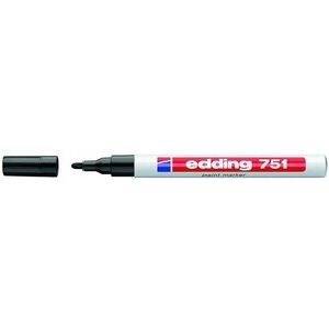 Edding 751 Çok Amaçlı Örtücü Boyama Dekorasyon Markörü 1-2 mm SİYAH - 1