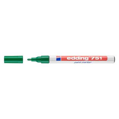 Edding 751 Çok Amaçlı Örtücü Boyama Dekorasyon Markörü 1-2 mm Yeşil - 1