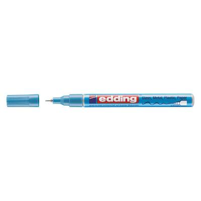Edding 780 Çok Amaçlı Örtücü Boyama Dekorasyon Markörü 0.8 mm METALİK MAVİ - 1