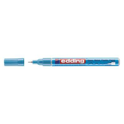 Edding 780 Çok Amaçlı Örtücü Boyama Dekorasyon Markörü 0.8 mm METALİK MAVİ - 1