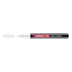 Edding 791 Çok Amaçlı Örtücü Boyama Dekorasyon Markörü 1-2 mm BEYAZ - 1