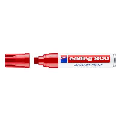 Edding 800 Kesik Uçlu Permanent Marker 12 mm KIRMIZI - 1