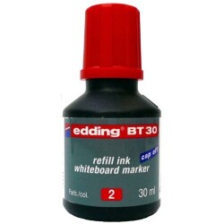 Edding BT30 Whiteboard Marker Ink Yazı Tahtası Kalemi Mürekkebi 30 ml. KIRMIZI - 1