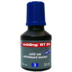 Edding BT30 Whiteboard Marker Ink Yazı Tahtası Kalemi Mürekkebi 30 ml. MAVİ - 1
