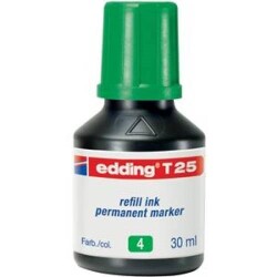 Edding T25 Permanent Marker Mürekkebi 30 ml. YEŞİL - 1