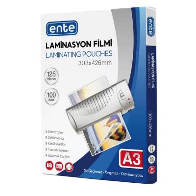 Ente Laminasyon Filmi A3 125 Micron 100'lü - 1