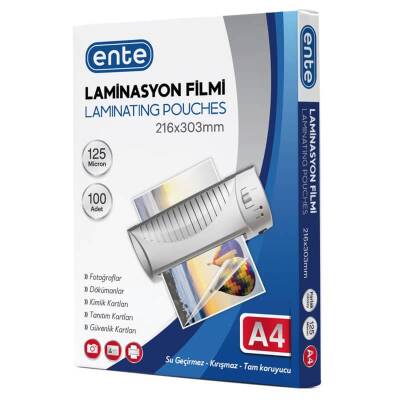 Ente Laminasyon Filmi A4 125 Micron 100'lü - 1