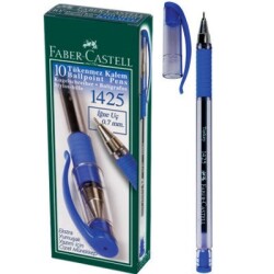 Faber Castell 1425 İğne Uçlu Tükenmez Kalem MAVİ 10'lu Kutu - 1